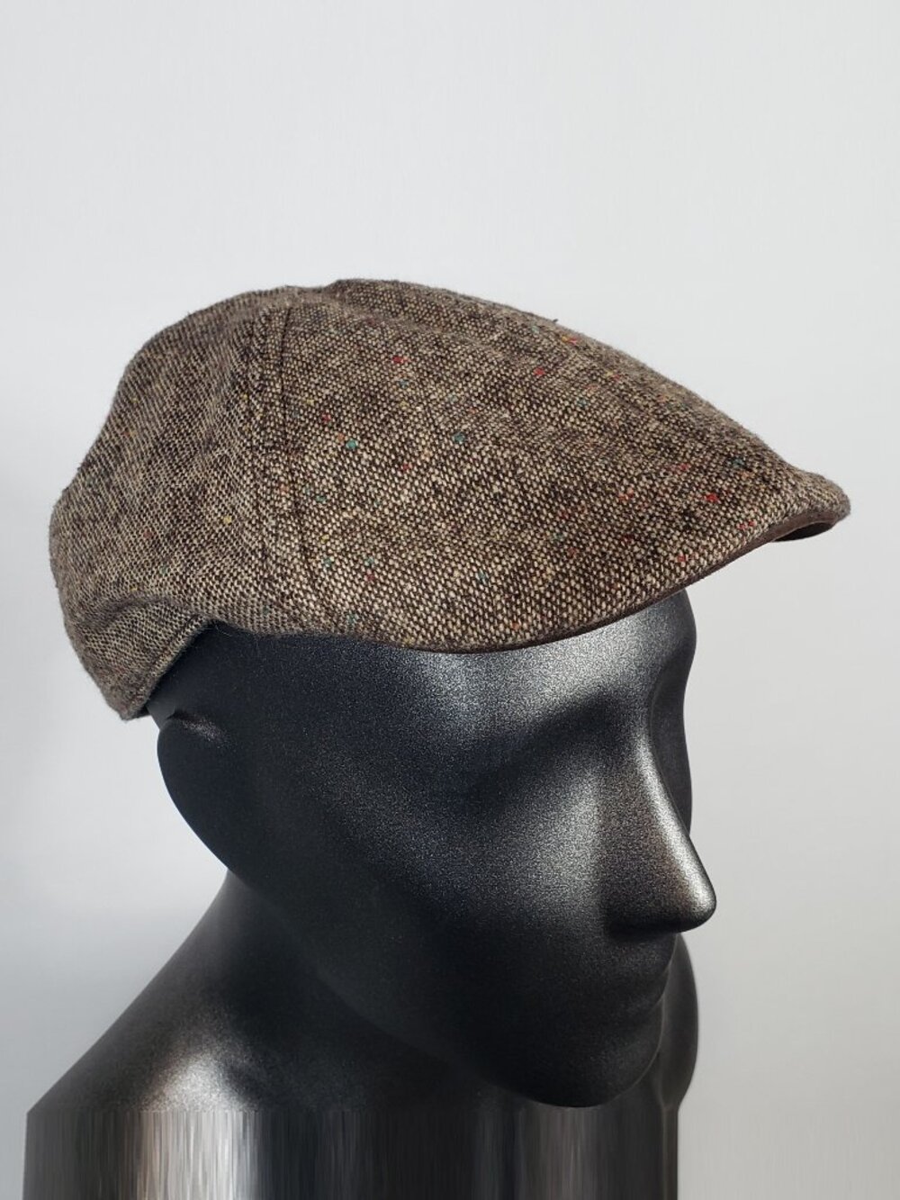 Goorin Brothers Tweed Flatcap Newsboy Scally Hat Brown XXL Polyester Wool Weizen